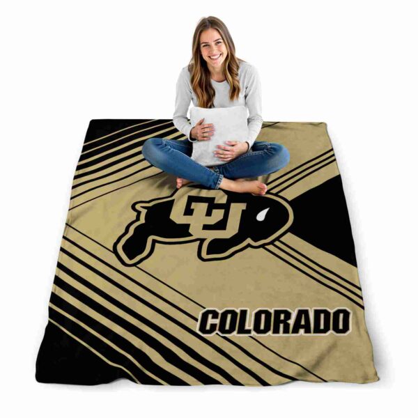 colorado buffaloes diagonal stripes gold blanket high quality