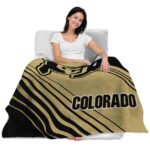 colorado buffaloes diagonal stripes gold blanket latest model
