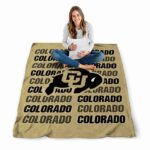 colorado buffaloes fan pride gold blanket high quality