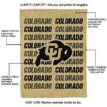 colorado buffaloes fan pride gold blanket new arrival