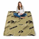 colorado buffaloes fan spirit gold blanket high quality