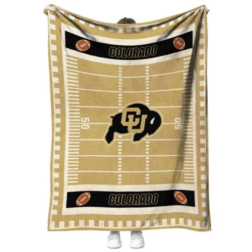 colorado buffaloes football field gold blanket best selling