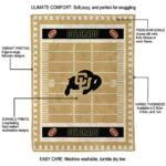colorado buffaloes football field gold blanket new arrival