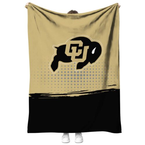 colorado buffaloes gradient dots gold blanket best selling