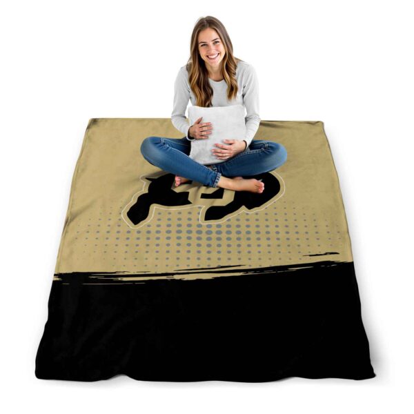 colorado buffaloes gradient dots gold blanket high quality