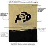 colorado buffaloes gradient dots gold blanket new arrival