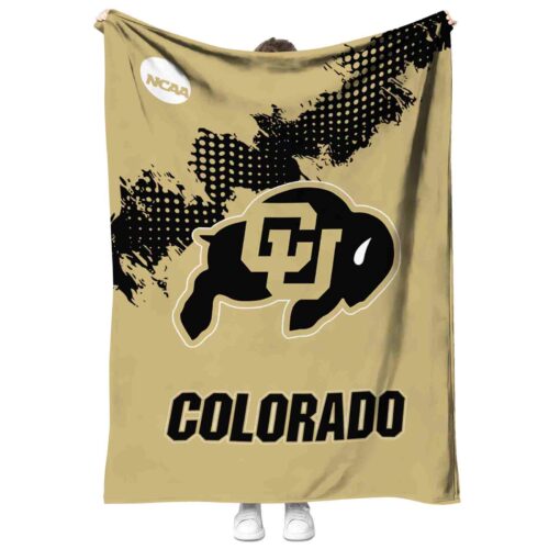 colorado buffaloes grunge texture gold blanket best selling