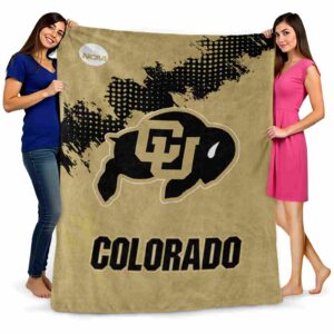 colorado buffaloes grunge texture gold blanket fashion forward