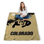 colorado buffaloes grunge texture gold blanket high quality