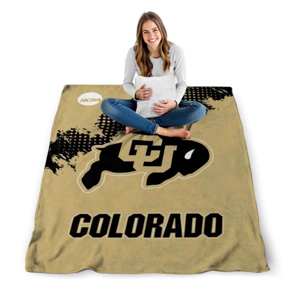 colorado buffaloes grunge texture gold blanket high quality