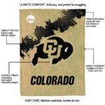 colorado buffaloes grunge texture gold blanket new arrival