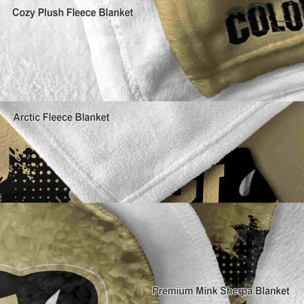 colorado buffaloes grunge texture gold blanket premium grade