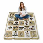 colorado buffaloes mickey minnie gold white blanket high quality