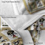 colorado buffaloes mickey minnie gold white blanket premium grade