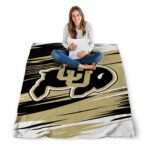 colorado buffaloes paint streaks gold white blanket best selling