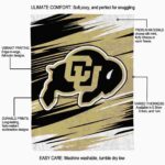 colorado buffaloes paint streaks gold white blanket best selling