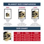 colorado buffaloes paint streaks gold white blanket best selling