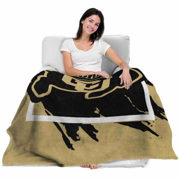 colorado buffaloes splatter effect gold blanket latest model