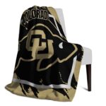 colorado buffaloes splatter effect gold blanket top rated