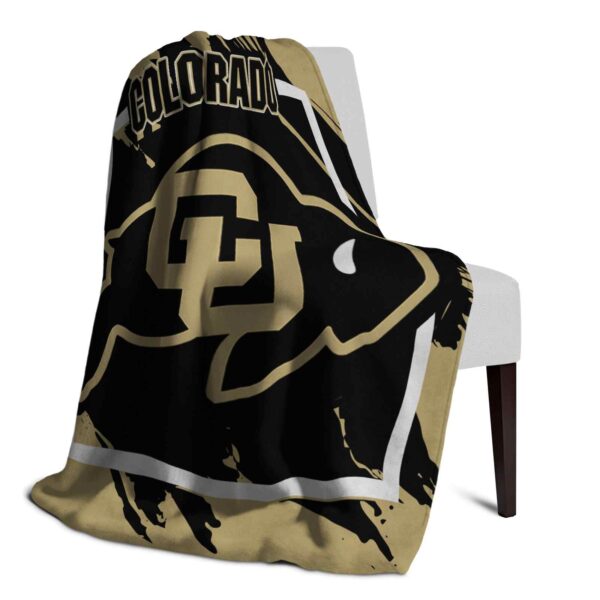 colorado buffaloes splatter effect gold blanket top rated