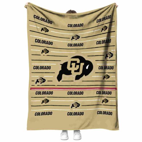 colorado buffaloes striped pattern gold blanket best selling