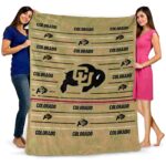colorado buffaloes striped pattern gold blanket fashion forward