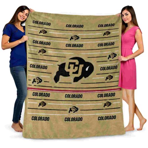 colorado buffaloes striped pattern gold blanket fashion forward