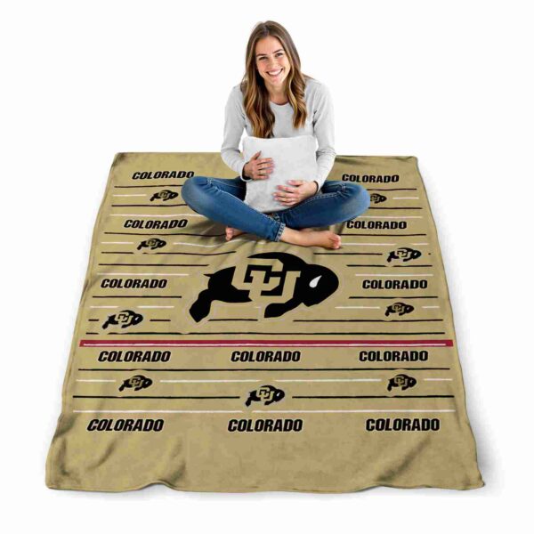 colorado buffaloes striped pattern gold blanket high quality