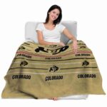 colorado buffaloes striped pattern gold blanket latest model