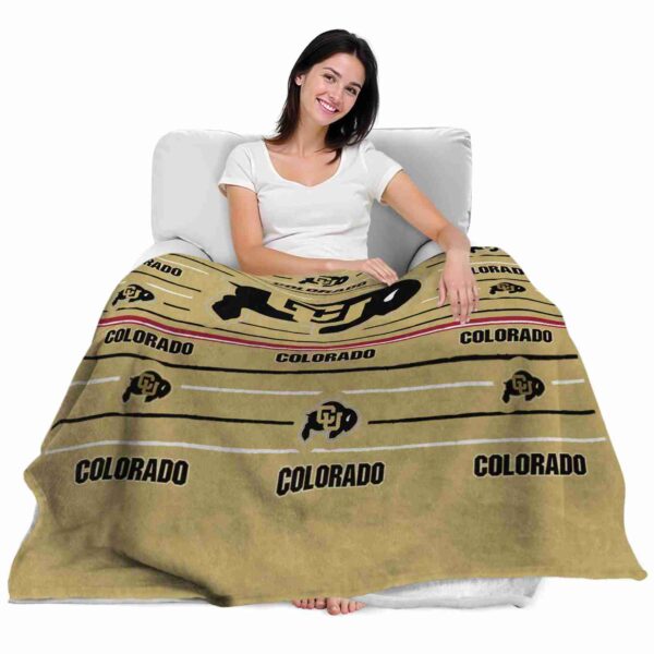 colorado buffaloes striped pattern gold blanket latest model