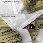 colorado buffaloes striped pattern gold blanket premium grade