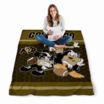 colorado buffaloes three musketeers gold blanket high quality