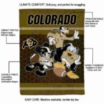 colorado buffaloes three musketeers gold blanket new arrival
