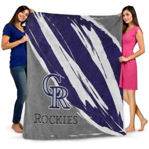 colorado rockies brushstrokes blue white blanket fashion forward