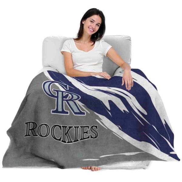 colorado rockies brushstrokes blue white blanket latest model