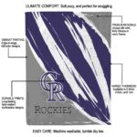 colorado rockies brushstrokes blue white blanket new arrival