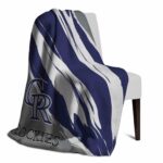 colorado rockies brushstrokes blue white blanket top rated