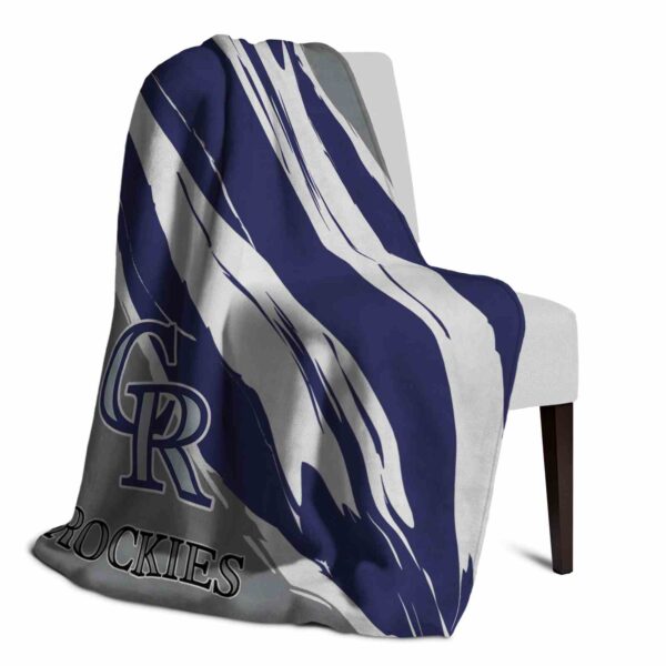 colorado rockies brushstrokes blue white blanket top rated