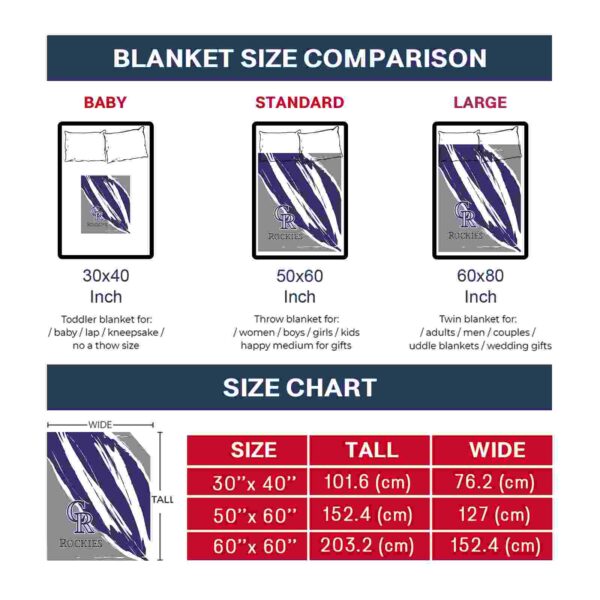 colorado rockies brushstrokes blue white blanket trendy
