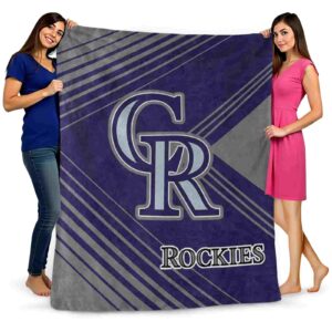 colorado rockies diagonal stripes blue blanket fashion forward