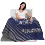 colorado rockies diagonal stripes blue blanket latest model