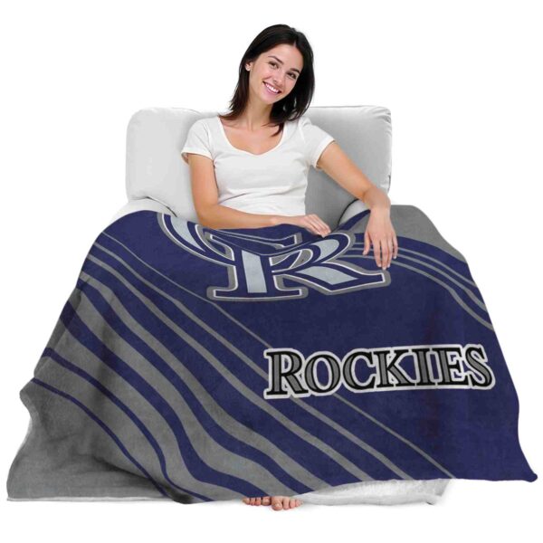 colorado rockies diagonal stripes blue blanket latest model