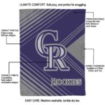 colorado rockies diagonal stripes blue blanket new arrival