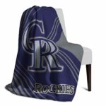 colorado rockies diagonal stripes blue blanket top rated