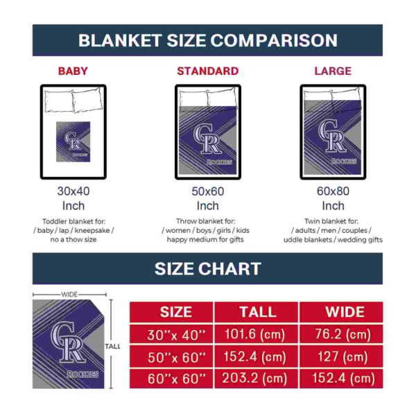colorado rockies diagonal stripes blue blanket trendy
