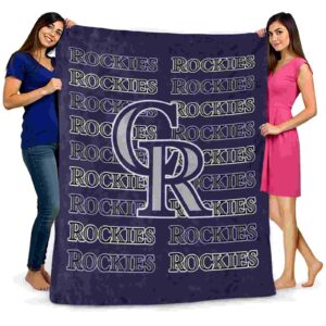 colorado rockies fan pride blue blanket fashion forward