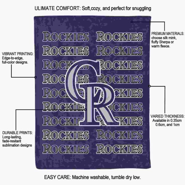 colorado rockies fan pride blue blanket new arrival