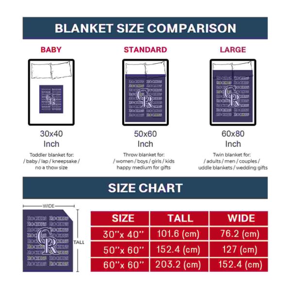 colorado rockies fan pride blue blanket trendy