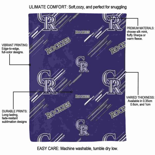 colorado rockies fan spirit blue blanket new arrival