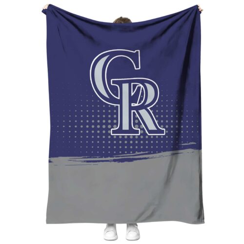 colorado rockies gradient dots blue blanket best selling